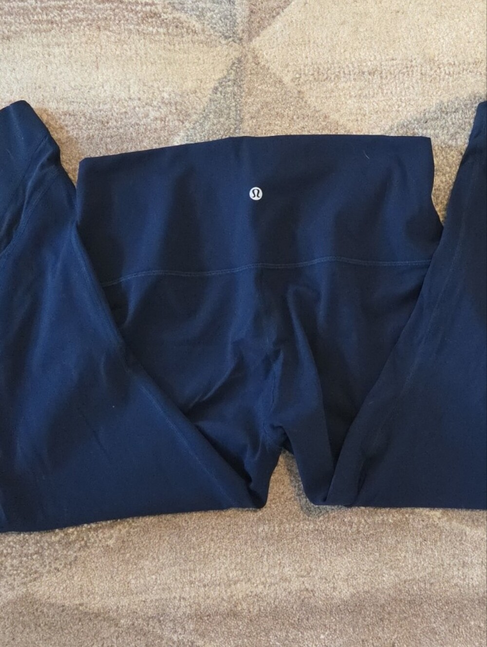 lululemon Navy Performance Leggings with Scallopes